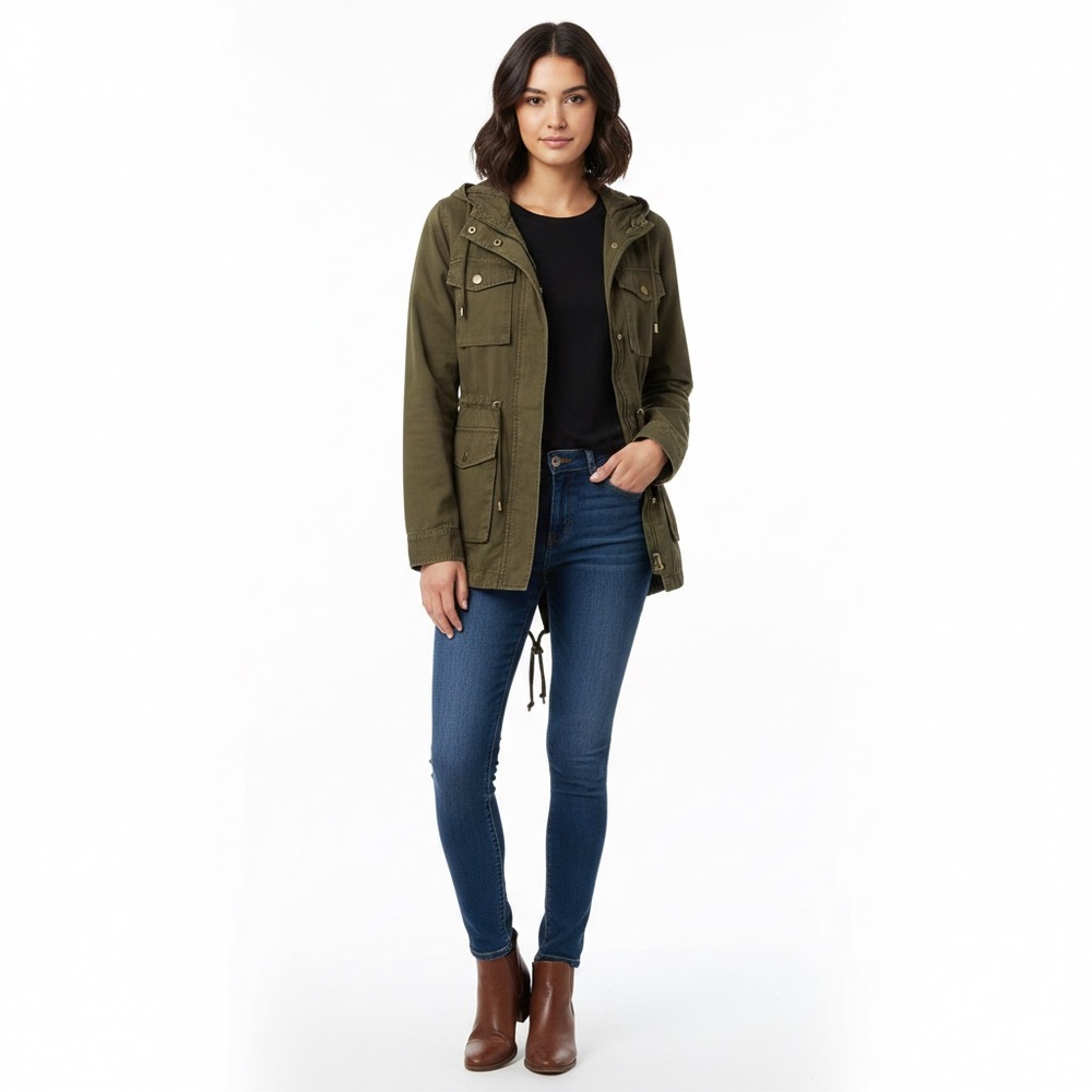 Women's Utility Jacket in Olive Green